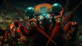 A colorful peacock mantis shrimp underwater world photography