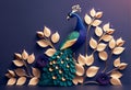 Colorful peacock wallpaper. colorful mural background for canvas wall art decor