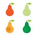 Colorful pear set