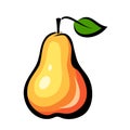 Colorful pear. Vector illustration.