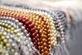 Colorful pearl strands Royalty Free Stock Photo