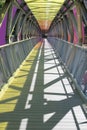 The colorful pedestrian walkway in Peccioli Pisa Italy