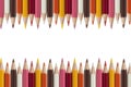 Colorful pencil as white background