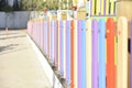 Colorful pencil bridge. Royalty Free Stock Photo