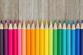 Colorful pencil crayon education background