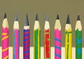 Colorful pencil school macro Royalty Free Stock Photo