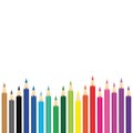 Colorful pencil set icons. Back to school. Stock vector illustration Royalty Free Stock Photo