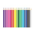 Colorful pencil set icons. Back to school. Stock vector illustration