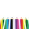 Colorful pencil set icons. Back to school. Stock vector illustration