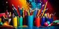 Colorful pencils back to school concept