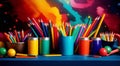 Colorful pencils back to school concept