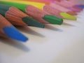 Colorful pencils` close up