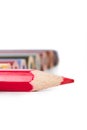 Colorful Pencils, Focused on Red Royalty Free Stock Photo