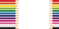 Colorful pencils in rainbow colors on white background Royalty Free Stock Photo