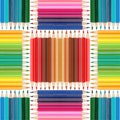 Colorful pencils seamless arrangement Royalty Free Stock Photo