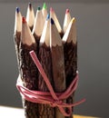 Colorful pencils from tamarind branches