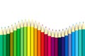 Colorful pencils wave