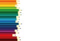 Colorful pencis. Vector on white background Royalty Free Stock Photo