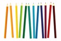 Colorful pencis. Vector on white background Royalty Free Stock Photo