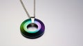 Colorful Pendant With Futuristic Optics And Zen Minimalism