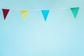 colorful pennant garland. High quality photo