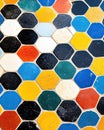 Colorful Penrose Tiling Pattern Under Bright Lighting With Non-Repeating Tiles