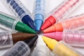 Colorful pens Royalty Free Stock Photo