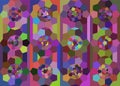 Colorful pentagons mosaic. Geometric Background. Backdrop. Background. Banner. Wallpaper. Mosaic. Pentagon. Abstract. Vector.