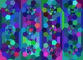 Colorful pentagons mosaic. Geometric Background. Backdrop. Background. Banner. Wallpaper. Mosaic. Pentagon. Abstract. Vector.