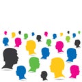 Colorful people crowd background Royalty Free Stock Photo