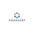 Colorful people group team logo design vector Royalty Free Stock Photo