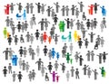 Colorful people pictograms Royalty Free Stock Photo