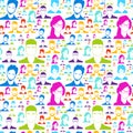 Colorful People Silhouette Social Media Profile Icons Network Communication Users Concept Royalty Free Stock Photo