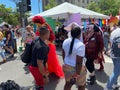 Colorful People Walking the Street at the Capital Pride Festival in Washington DC