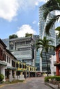 Singapore colorful peranakan heritage house in ex colonial district full of shophouses Royalty Free Stock Photo