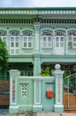 Colorful `Peranakan` House at Singapore.