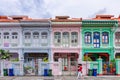 Colorful `Peranakan` House at Singapore.