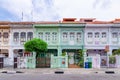 Colorful `Peranakan` House at Singapore. Royalty Free Stock Photo