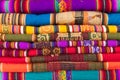 Colorful peruvian fabric background Royalty Free Stock Photo