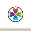 Colorful Petal Flower Logo Template Illustration Design Royalty Free Stock Photo