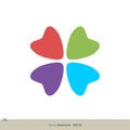 Colorful Petal Flower Logo Template Illustration Design