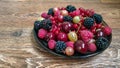 Colorful photo of berries on the plate