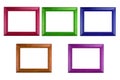 Colorful photo frame isolate on white Royalty Free Stock Photo