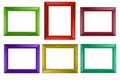 Colorful photo frame isolate on white Royalty Free Stock Photo