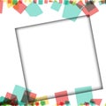 Colorful photo frames, vector illustrations. square borders with various colors and transparent patterns that are isolated on a Royalty Free Stock Photo