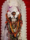 Colorful photo of goddess kali worshipped in India on the day of Diwali