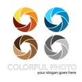 Colorful photo logo Royalty Free Stock Photo