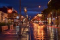 San Francisco Colorful Wet Street at Dusk