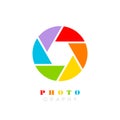 Colorful photography vector logo