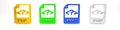 Colorful PHP file document. Download php button icon isolated on white background. PHP file symbol. Minimalism concept Royalty Free Stock Photo